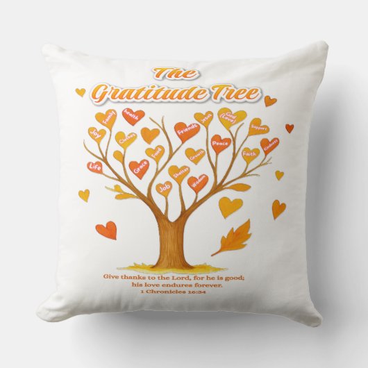 Thanksgiving 20" x 20" Throw Pillow クッション (正面)