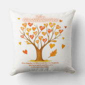 Thanksgiving 20" x 20" Throw Pillow クッション (裏面)