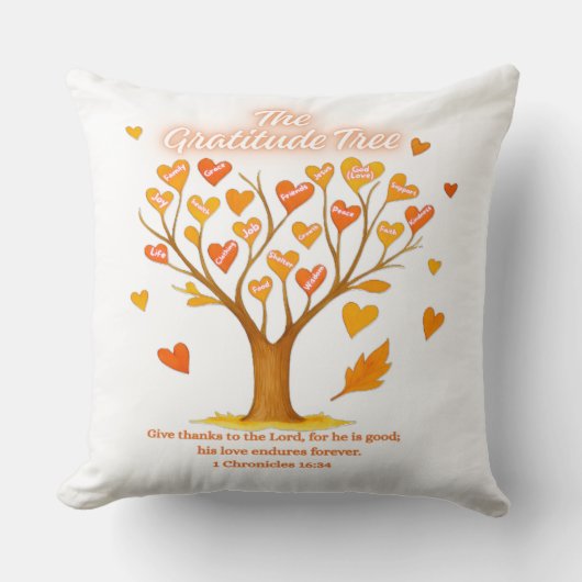 Thanksgiving 20" x 20" Throw Pillow クッション (正面)