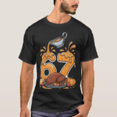 Thanksgiving 67 Brainrot Meme Gravy Drip Fall Roas Tシャツ (正面)
