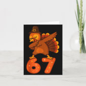 Thanksgiving 67 Meme Six Seven Funny Turkey  カード (正面)