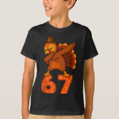 Thanksgiving 67 Meme Six Seven Funny Turkey  Tシャツ (正面)