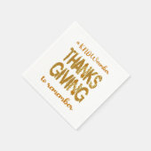 Thanksgiving | A KNOWvember To Remember スタンダードカクテルナプキン (角)