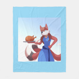 Thanksgiving Anton's Mom フリースブランケット