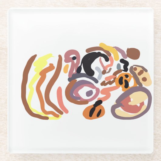 Thanksgiving autumn ガラスコースター (正面)