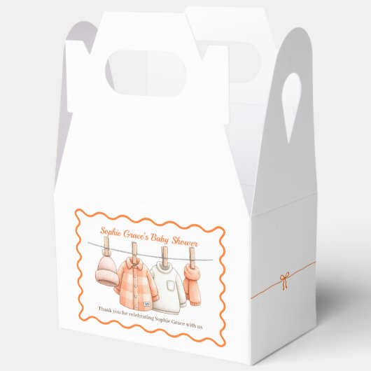 Thanksgiving Baby Shower Boy | あたたかな洗濯物 フェイバーボックス (見開き)