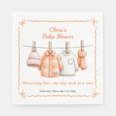 Thanksgiving Baby Shower Boy | Cozy Clothesline スタンダードランチョンナプキン (正面)