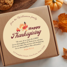 Thanksgiving Bible Verse | Custom Name & Address 