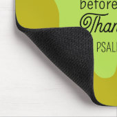 Thanksgiving Bible Verse Green Leaf Autumm Olive マウスパッド (コーナー)