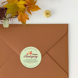 Thanksgiving Bible Verse | Name & Address Envelope ラウンドシール