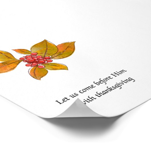 Thanksgiving Bible Verse Wall Art ポスター (角)