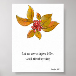 Thanksgiving Bible Verse Wall Art ポスター