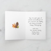 Thanksgiving Blessings | Autumn Leaves and Mums カード (内部)