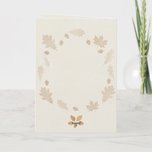 Thanksgiving Blessings Card – Cozy Autumn Watercol カード (裏面)