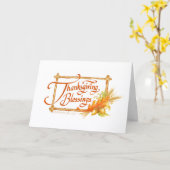Thanksgiving Blessings Greeting Card カード (黄色い花)