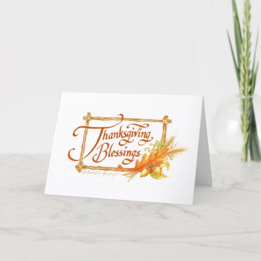Thanksgiving Blessings Greeting Card カード (正面)
