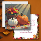 Thanksgiving Blessings | Pumpkins, Mums, Fall   カード