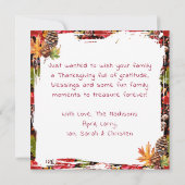 Thanksgiving Blessings | Pumpkins, Mums, Fall   カード (裏面)