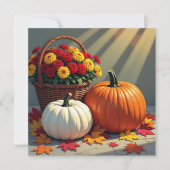 Thanksgiving Blessings | Pumpkins, Mums, Fall   カード (正面)