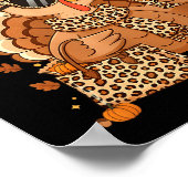 Thanksgiving Bougie Turkey Funny Boujee Women Girl ポスター (角)