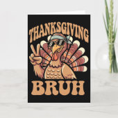 Thanksgiving Bruh Funny Turkey Fall Boys  カード (正面)