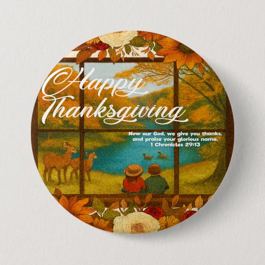 Thanksgiving Button 缶バッジ (正面)
