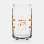 Thanksgiving Can Glass Thanksgiving Home Decor ガラス缶 (正面)