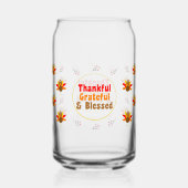 Thanksgiving Can Glass Thanksgiving Home Decor ガラス缶 (裏面)