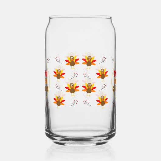 Thanksgiving Can Glass Thanksgiving Home Decor ガラス缶 (右)