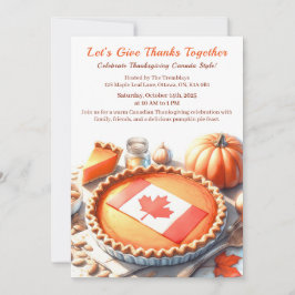 Thanksgiving Canada | Cozy Pumpkin Pie Gathering 招待状