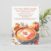 Thanksgiving Canada | Cozy Pumpkin Pie Gathering 招待状 (スタンド正面)