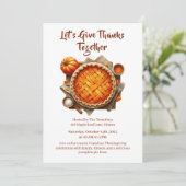 Thanksgiving Canada | Cozy Pumpkin Pie Gathering 招待状 (スタンド正面)