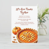 Thanksgiving Canada | Cozy Pumpkin Pie Gathering 招待状 (スタンド正面)