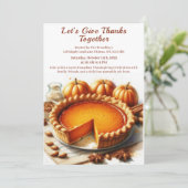 Thanksgiving Canada | Cozy Pumpkin Pie Gathering 招待状 (スタンド正面)