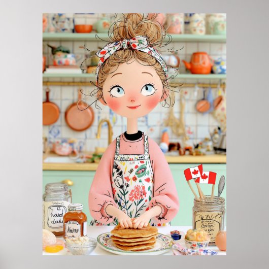 Thanksgiving Canada Poster | Cozy Pancake Kitchen  ポスター (正面)