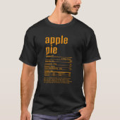 Thanksgiving Christmas Apple Pie Nutritional Facts Tシャツ (正面)
