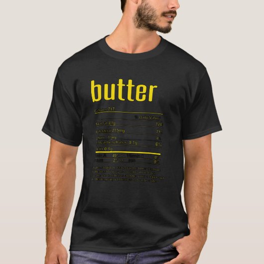 Thanksgiving Christmas Butter Nutritional Facts  Tシャツ (正面)