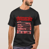 Thanksgiving Christmas Cheesecake Nutritional Fact Tシャツ (正面)