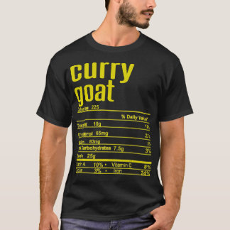 Thanksgiving Christmas Curry Goat Nutrition Fact Tシャツ