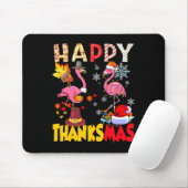 Thanksgiving Christmas Flamingo Happy Thanksmas Xm マウスパッド (マウス)