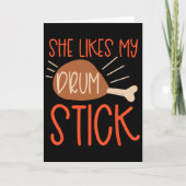 Thanksgiving Couples Turkey Breast She Likes My Dr カード (正面)