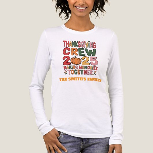 Thanksgiving Crew 2025 Tri-Blend T-Shirt | Family トライブレンドTシャツ (正面)
