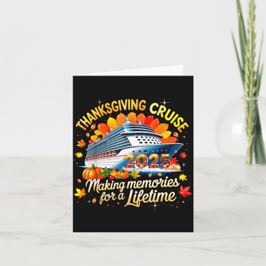 Thanksgiving Cruise 2025 Family Vacation Gift  カード (正面)