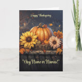 Thanksgiving Custom Name or Names Pretty Fall カード (正面)