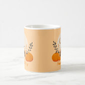 Thanksgiving Cute Orange Turkey Pumpkin  コーヒーマグカップ (中央)