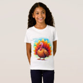 Thanksgiving, Cute Turkey,Thankful for You T-Shirt Tシャツ (正面フル)