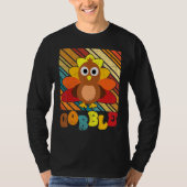 Thanksgiving Day Cute Turkey Gravy Groovy Gobble F Tシャツ (正面)