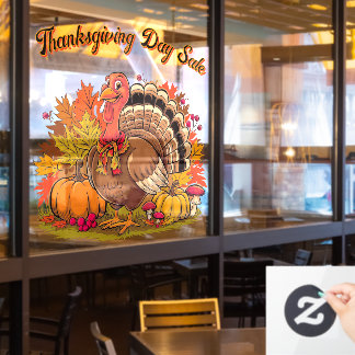 Thanksgiving Day Sale Fall Harvest Graphic ウィンドウサイン