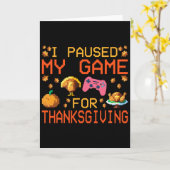 Thanksgiving Day Turkey Eat Pizza Instead Sign Fun カード (黄色い花)
