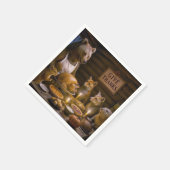 Thanksgiving Day Wildlife Turkey Dinner スタンダードカクテルナプキン (角)